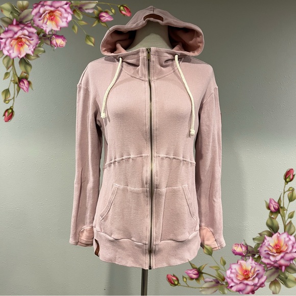 AMPERSAND AVE Tops - AMPERSAND‎ AVENUE pale Pink Zip-Up Hoodie size small